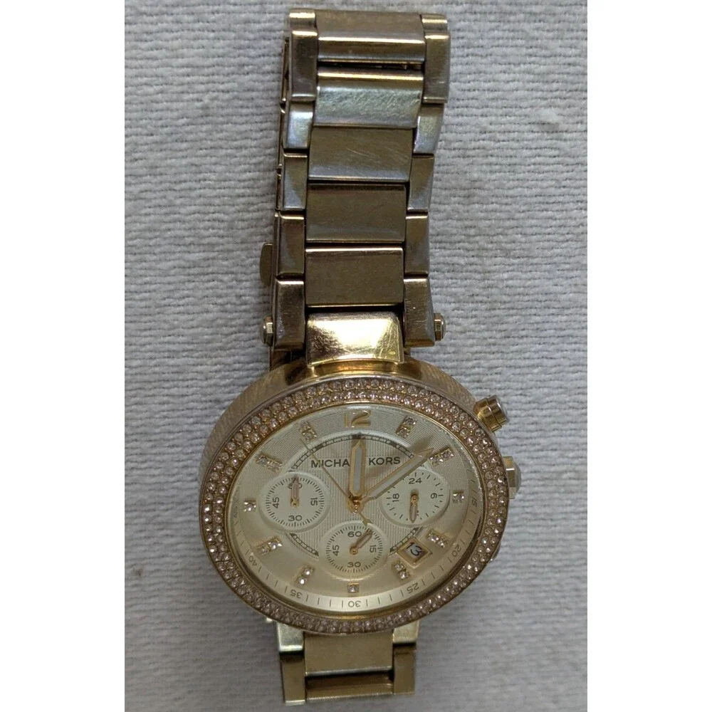 Michael Kors Parker MK5354 Women's Watch Gold Stainless Steel Chronograph Quartz